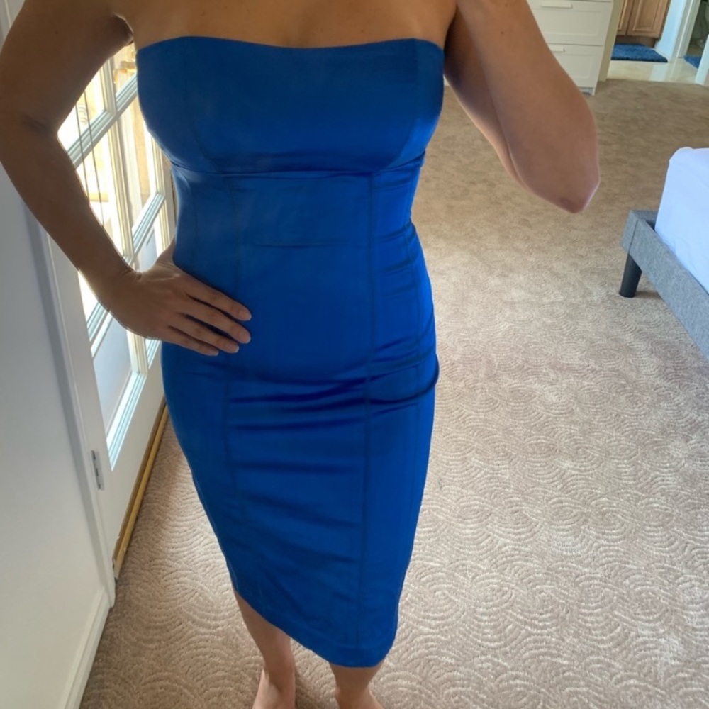 Bebe royal blue dress